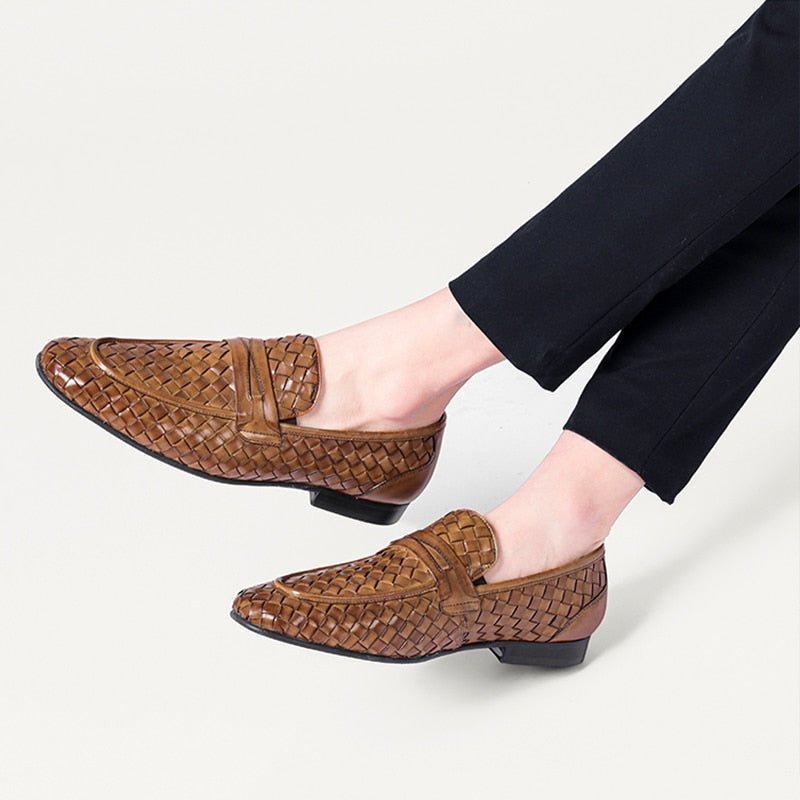 Loafers Heren Comfortabele Leren Instappers - Koffie