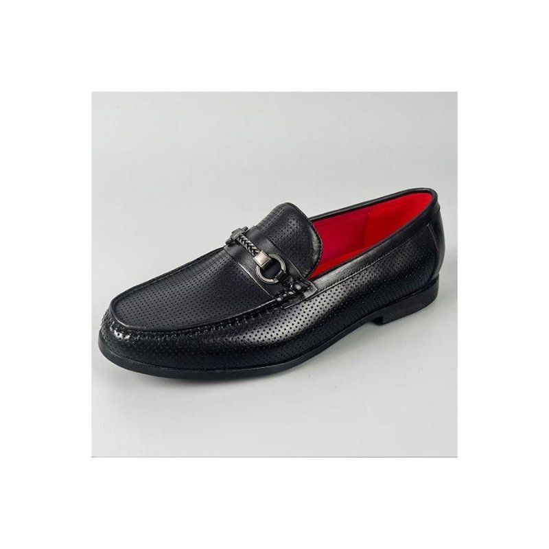 Loafers Heren Elegante Instaploafers Echt Leer - Zwart