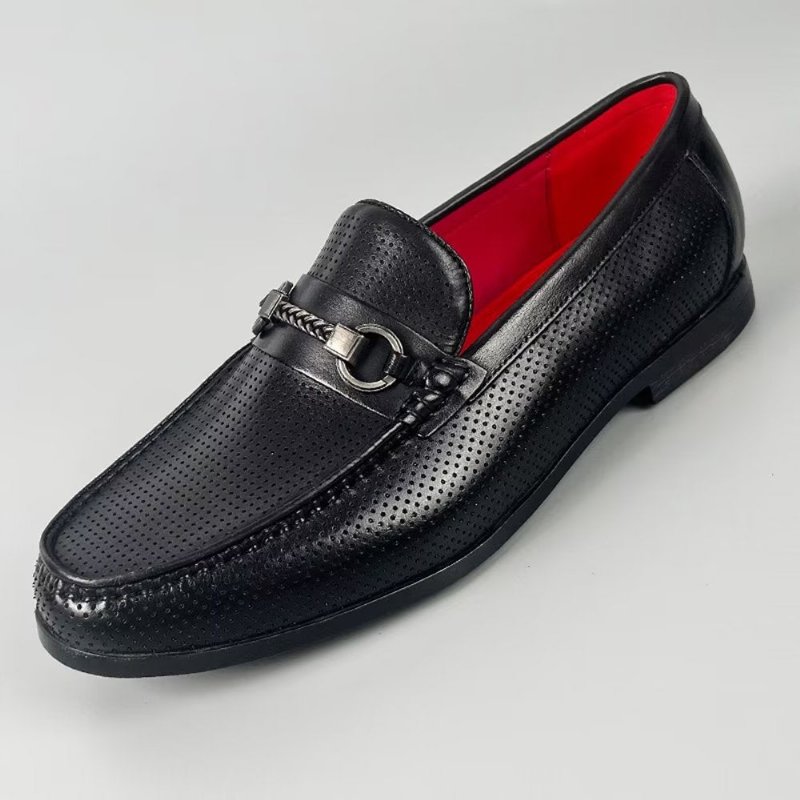 Loafers Heren Elegante Instaploafers Echt Leer - Zwart