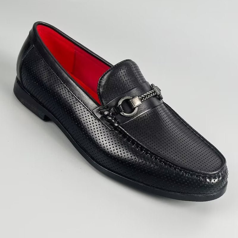 Loafers Heren Elegante Instaploafers Echt Leer - Zwart