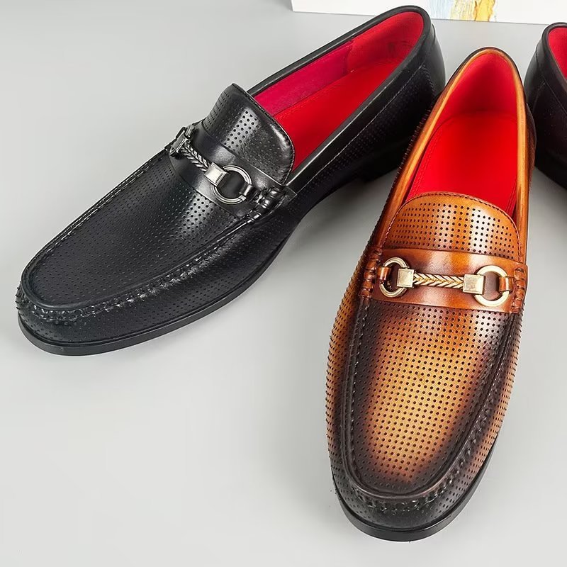 Loafers Heren Elegante Instaploafers Echt Leer - Zwart