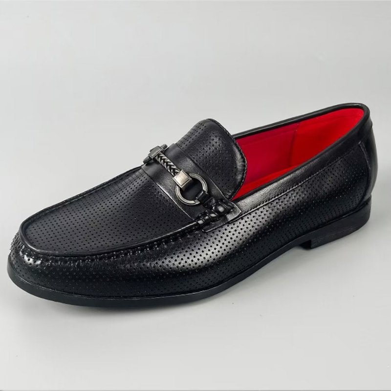 Loafers Heren Elegante Instaploafers Echt Leer - Zwart