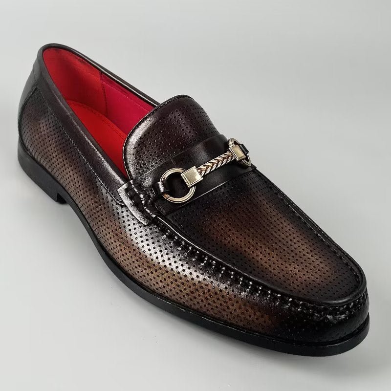 Loafers Heren Elegante Instaploafers Echt Leer - Koffie