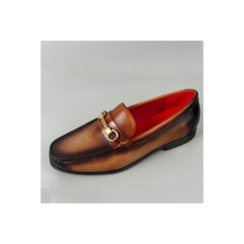 Loafers Heren Elegante Instaploafers Echt Leer - Bruin