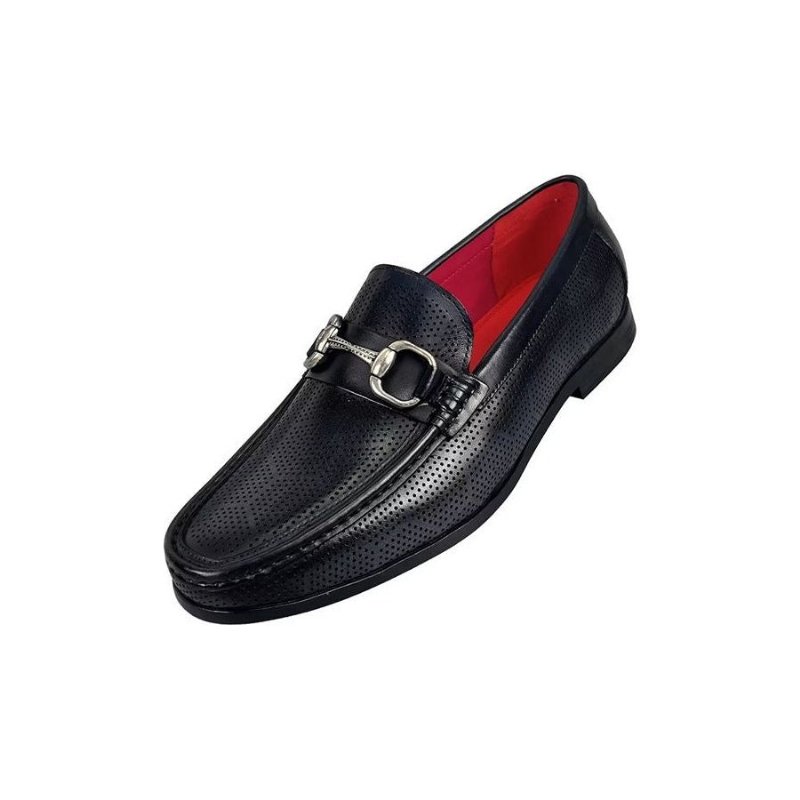 Loafers Heren Elegante Instaploafers Echt Leer - Zwart