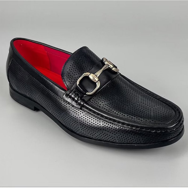 Loafers Heren Elegante Instaploafers Echt Leer - Zwart