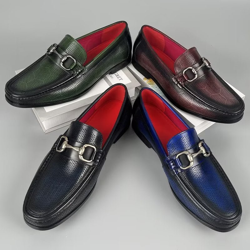 Loafers Heren Elegante Instaploafers Echt Leer - Zwart