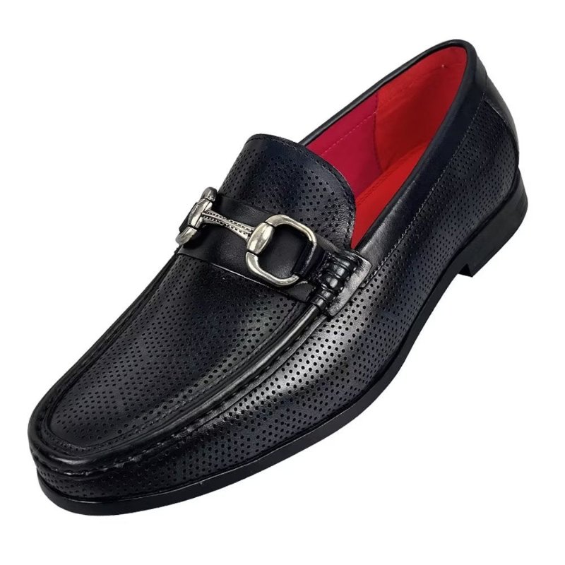 Loafers Heren Elegante Instaploafers Echt Leer - Zwart