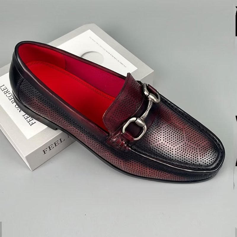 Loafers Heren Elegante Instaploafers Echt Leer - Koffie