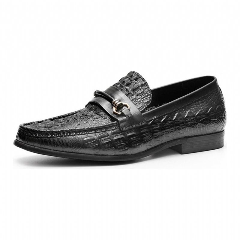 Loafers Heren Exotisch Leer Oxford-instappers - Zwart