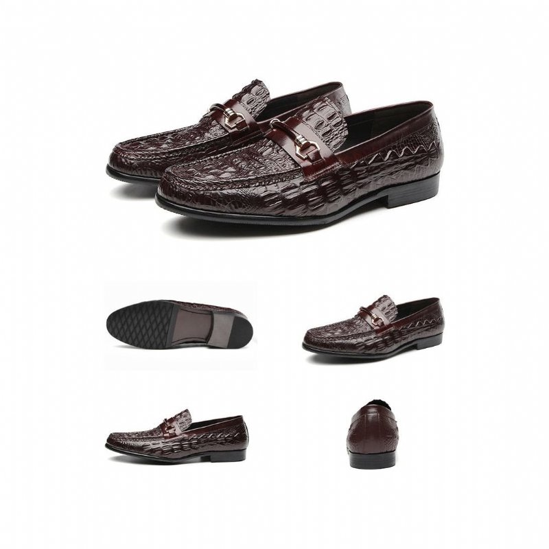 Loafers Heren Exotisch Leer Oxford-instappers - Koffie