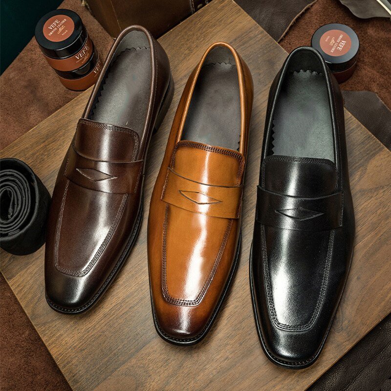 Loafers Heren Exotische Brogueschoenen Met Puntige Neus - Zwart