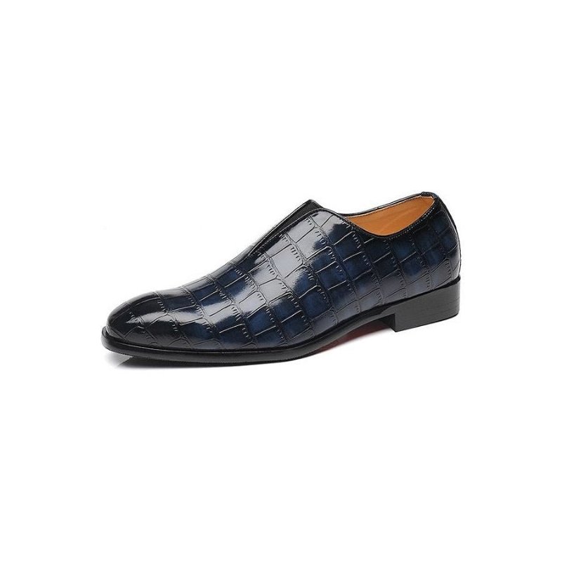 Loafers Heren Exotische Brogueschoenen Met Puntige Neus - Blauw