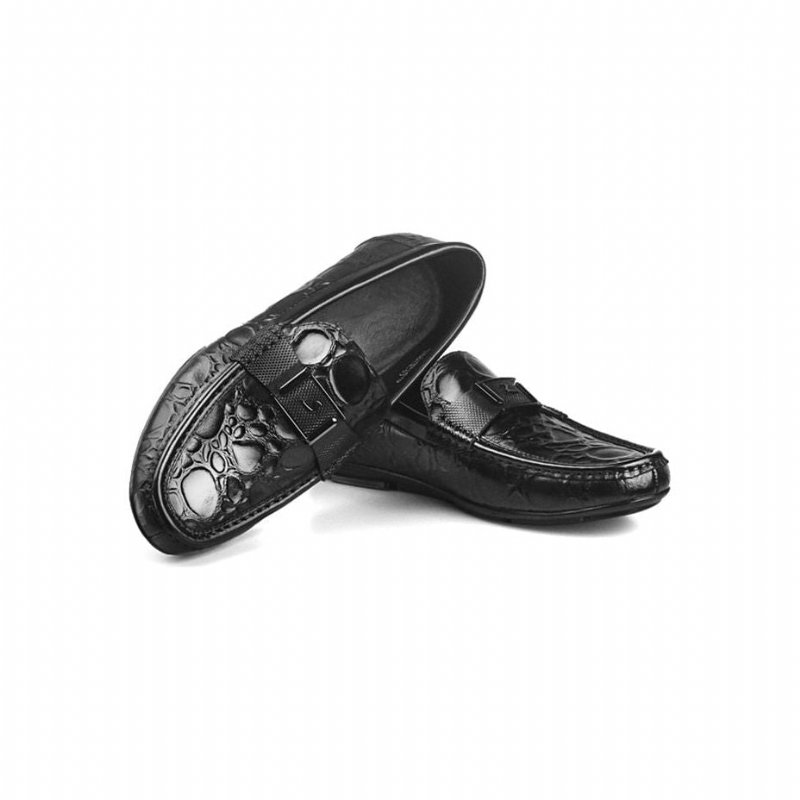 Loafers Heren Exotische Chique Crocflex Instaploafers - Zwart 2