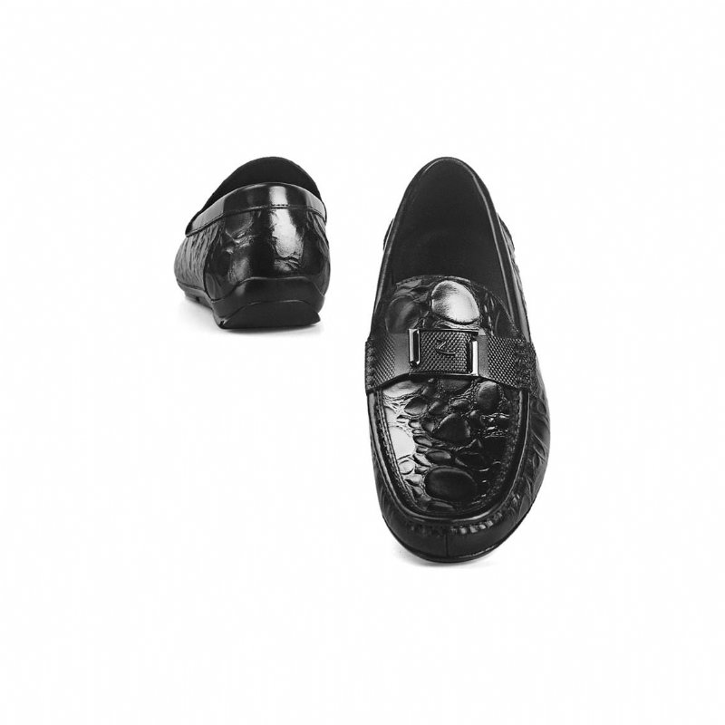 Loafers Heren Exotische Chique Crocflex Instaploafers - Zwart 2