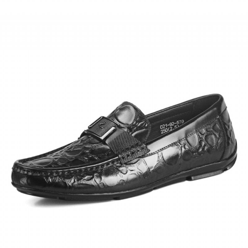 Loafers Heren Exotische Chique Crocflex Instaploafers - Zwart 2