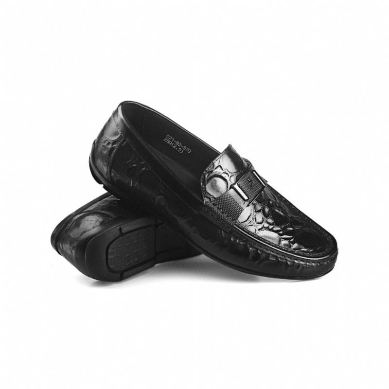 Loafers Heren Exotische Chique Crocflex Instaploafers - Zwart 2