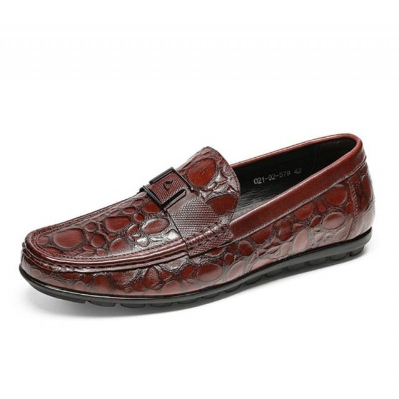 Loafers Heren Exotische Chique Crocflex Instaploafers - Rood