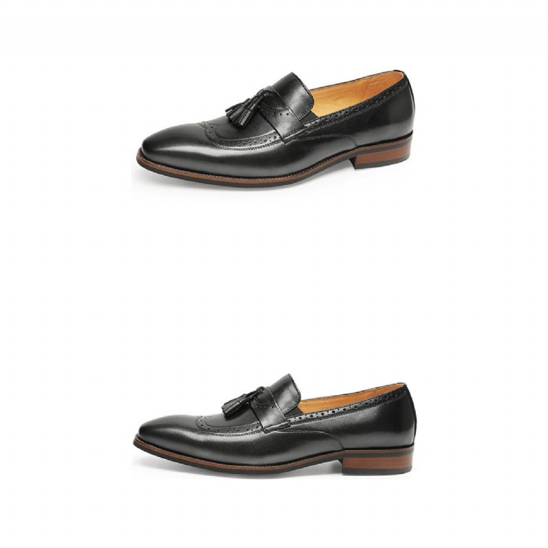 Loafers Heren Exotische Instapbrogueloafers - Zwart