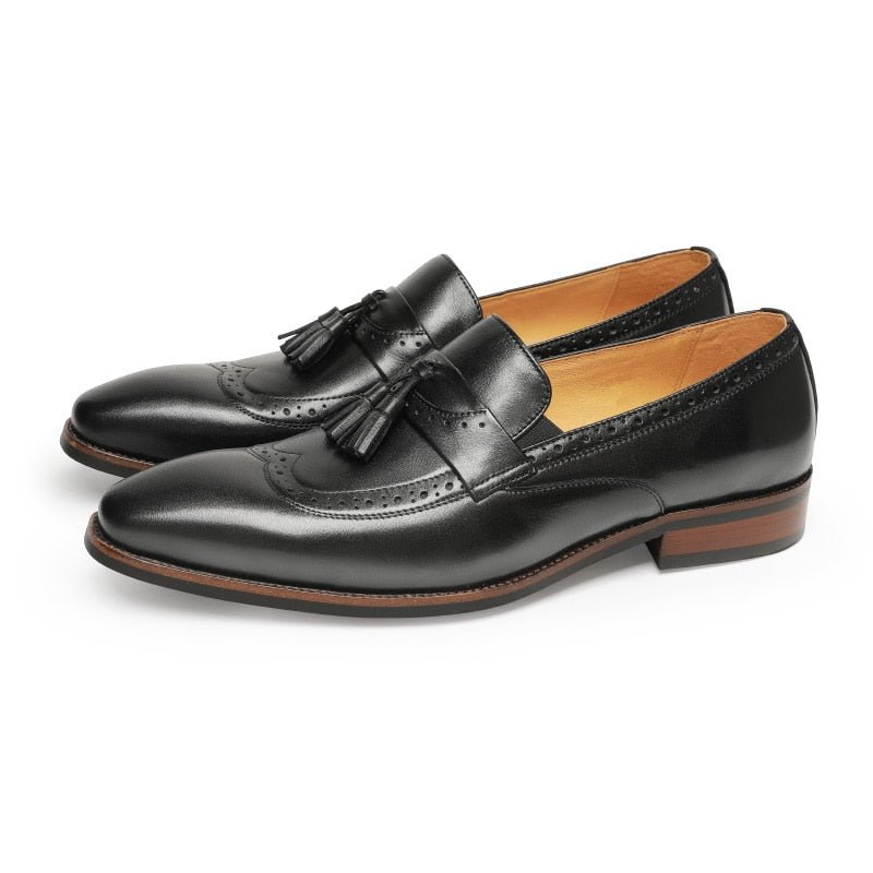 Loafers Heren Exotische Instapbrogueloafers - Zwart