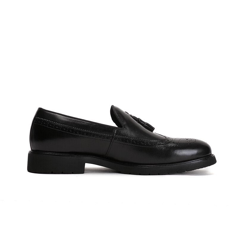 Loafers Heren Exotische Instapbrogueschoenen - Zwart