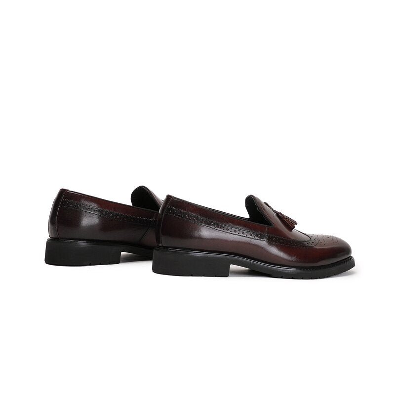 Loafers Heren Exotische Instapbrogueschoenen - Koffie