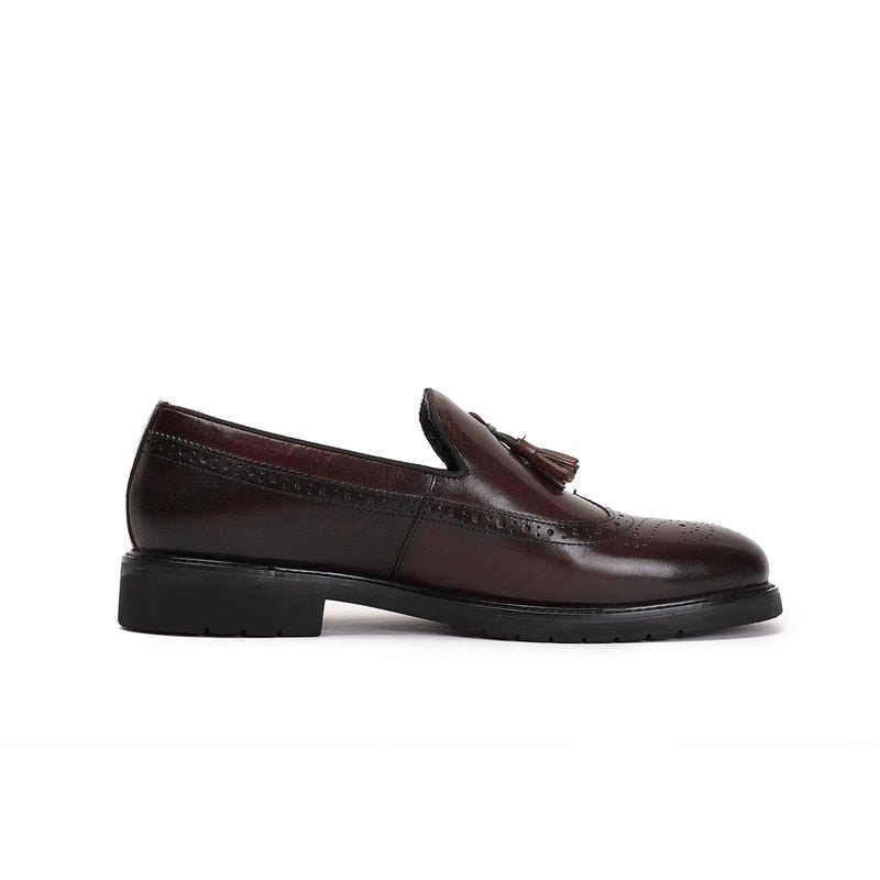 Loafers Heren Exotische Instapbrogueschoenen - Koffie