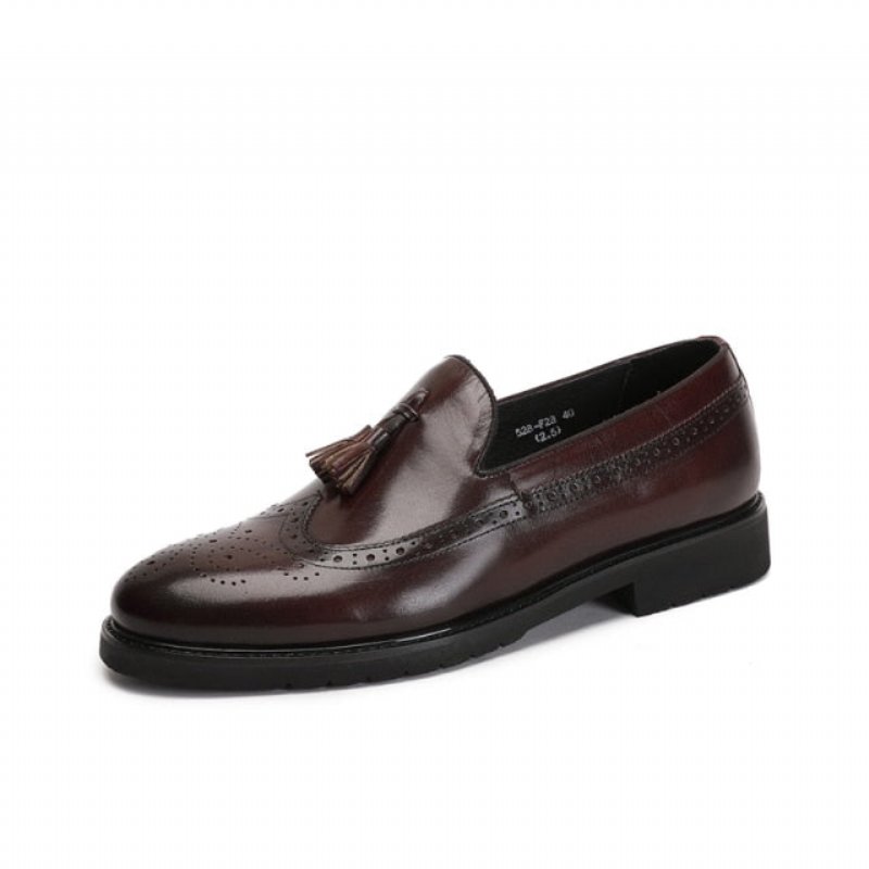 Loafers Heren Exotische Instapbrogueschoenen - Koffie