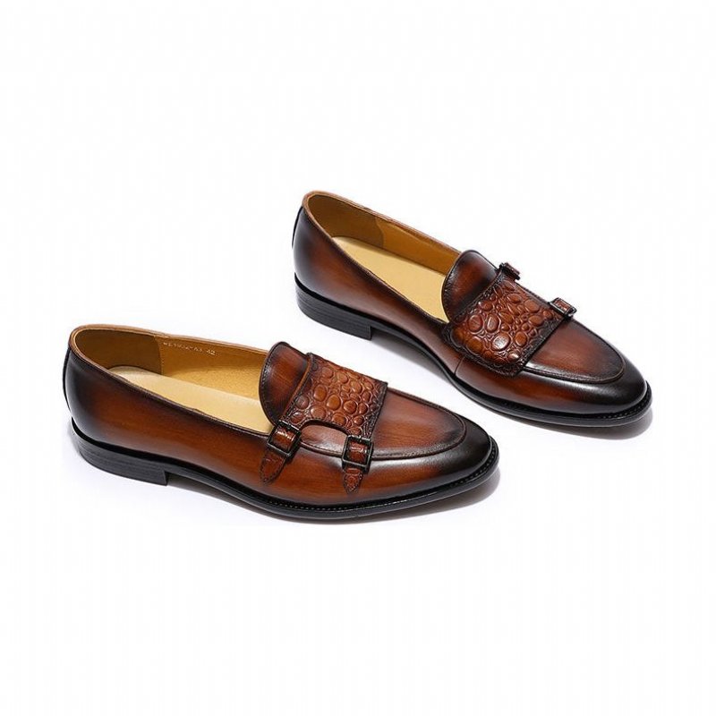 Loafers Heren Exotische Instaploafers - Koffie