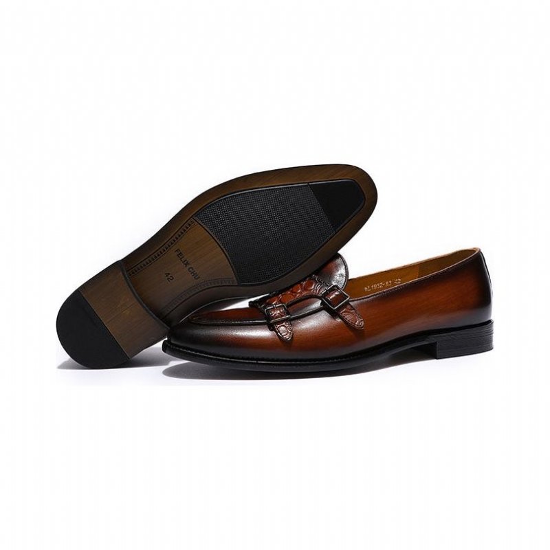 Loafers Heren Exotische Instaploafers - Koffie