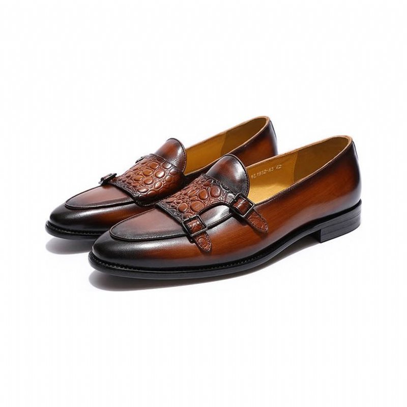 Loafers Heren Exotische Instaploafers - Koffie