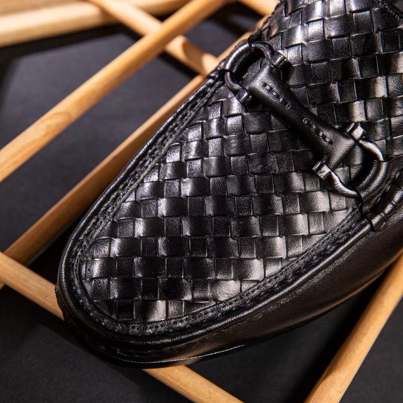 Loafers Heren Exotische Instaploafers Met Metalen Neus - Zwart