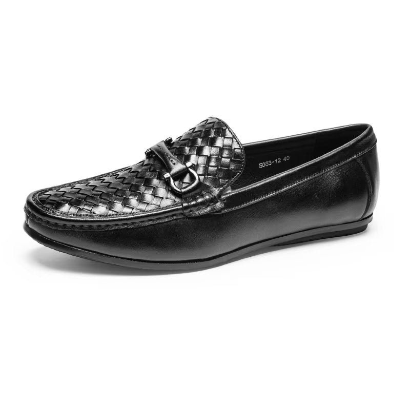 Loafers Heren Exotische Instaploafers Met Metalen Neus - Zwart