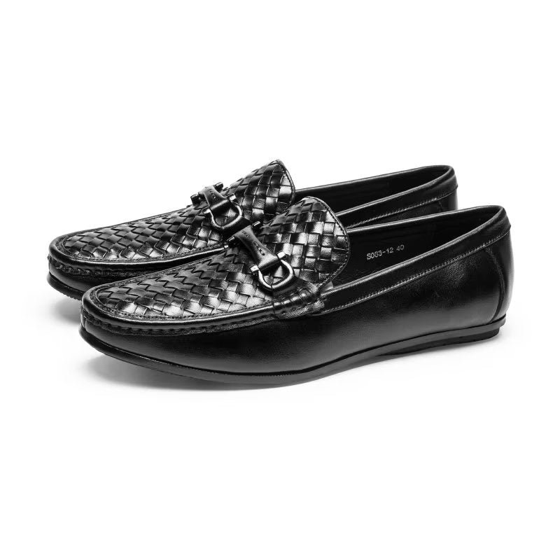 Loafers Heren Exotische Instaploafers Met Metalen Neus - Zwart