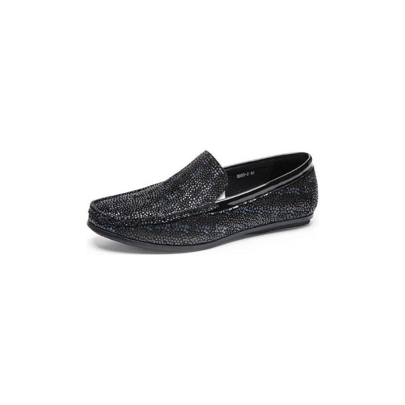 Loafers Heren Exotische Instaploafers Met Metalen Neus - Zwart