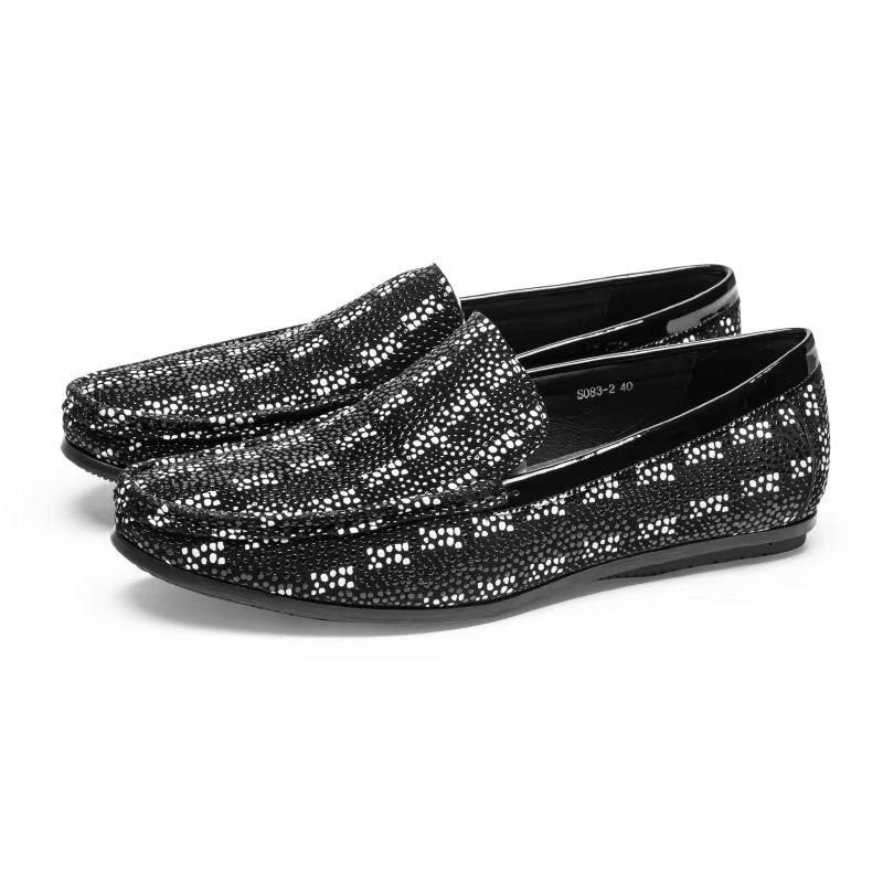 Loafers Heren Exotische Instaploafers Met Metalen Neus - Zwart