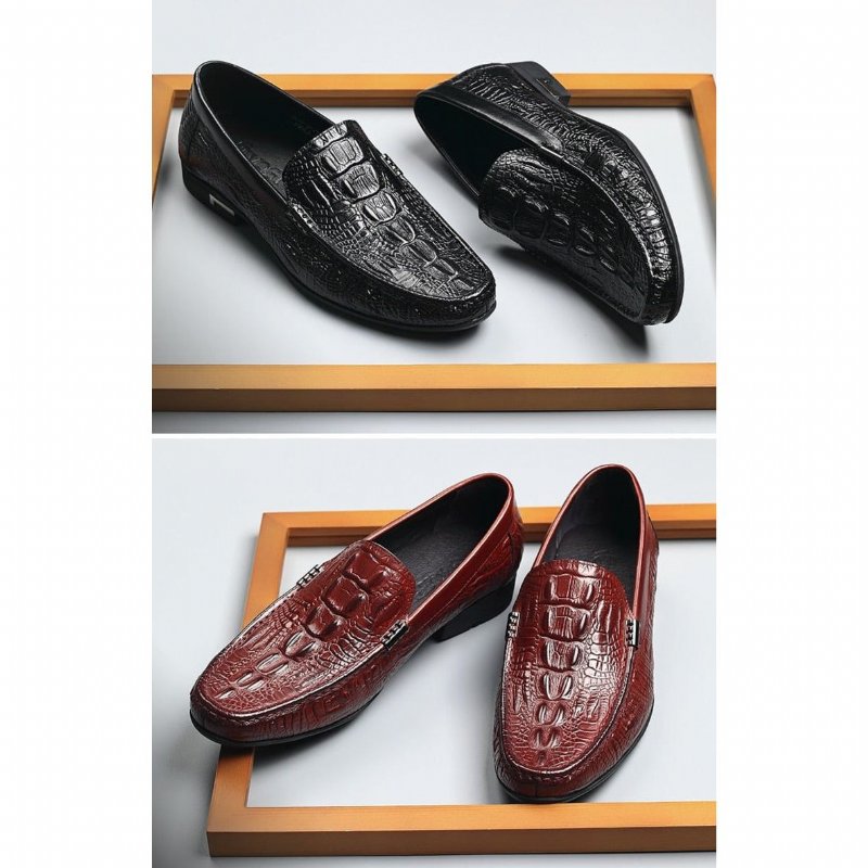 Loafers Heren Exotische Lederen Instapper-casual - Zwart