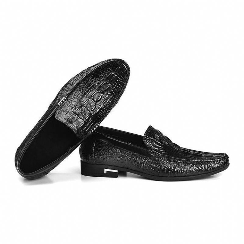 Loafers Heren Exotische Lederen Instapper-casual - Zwart