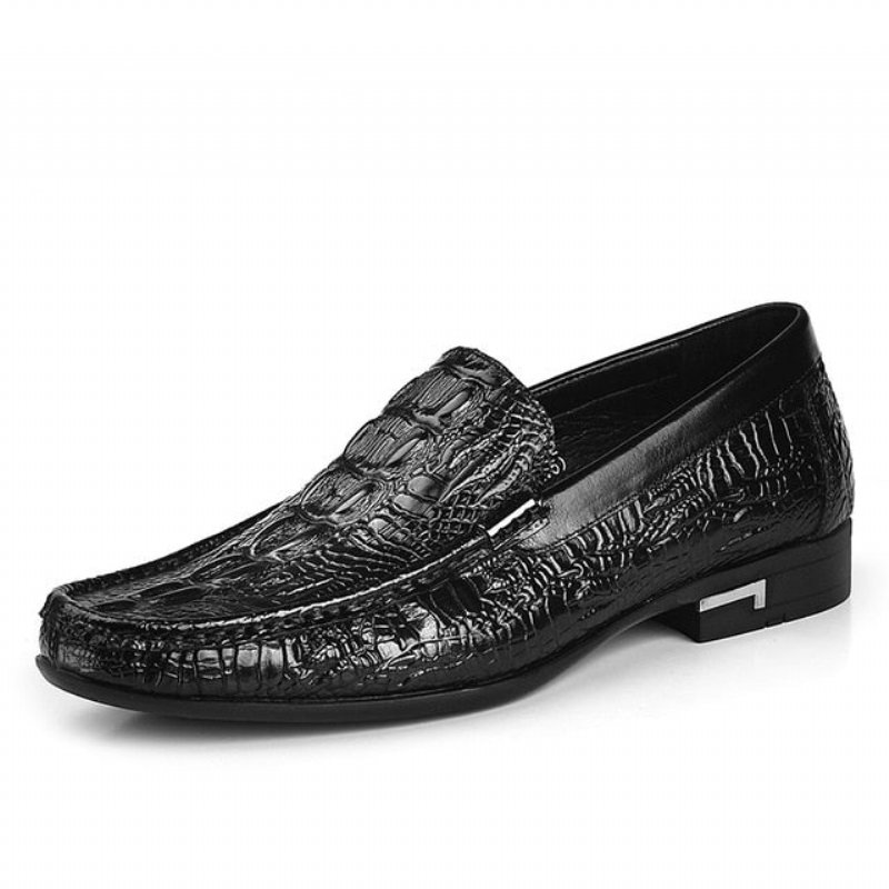 Loafers Heren Exotische Lederen Instapper-casual - Zwart