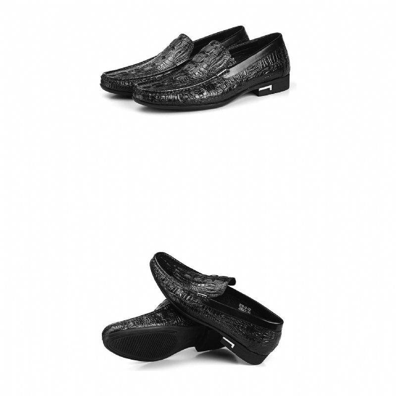 Loafers Heren Exotische Lederen Instapper-casual - Zwart