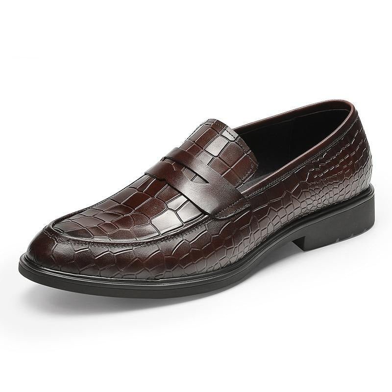 Loafers Heren Exotische Leren Instapbrogue-loafers - Rood