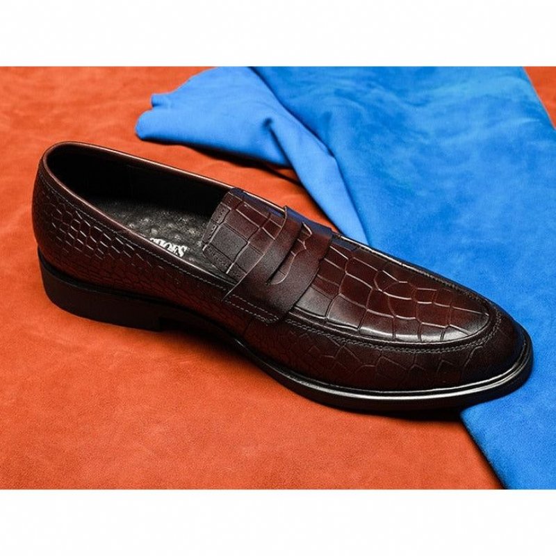 Loafers Heren Exotische Leren Instapbrogue-loafers - Rood