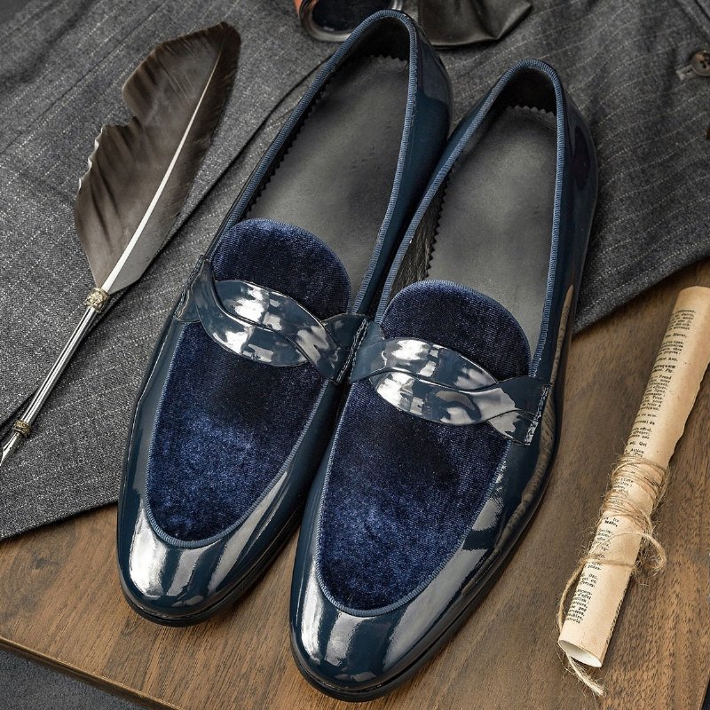 Loafers Heren Exotische Met Veters - Zwart