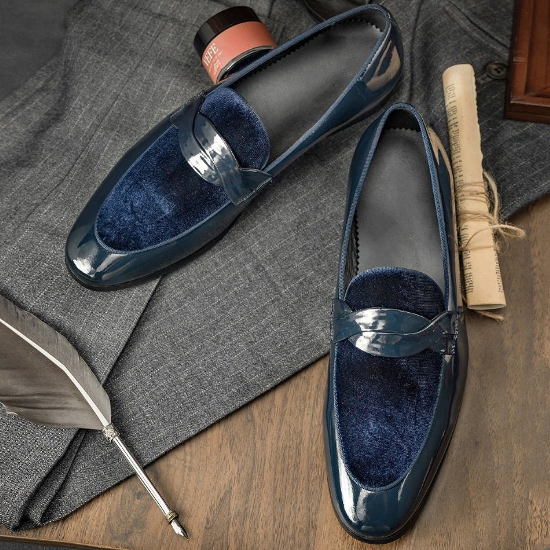 Loafers Heren Exotische Met Veters - Zwart