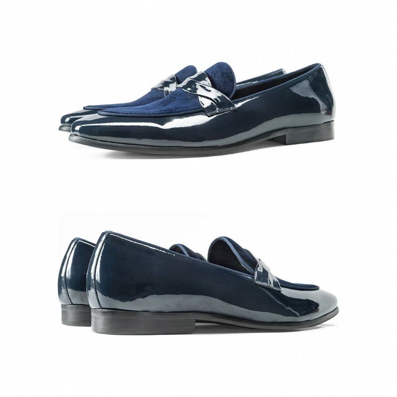 Loafers Heren Exotische Met Veters - Zwart