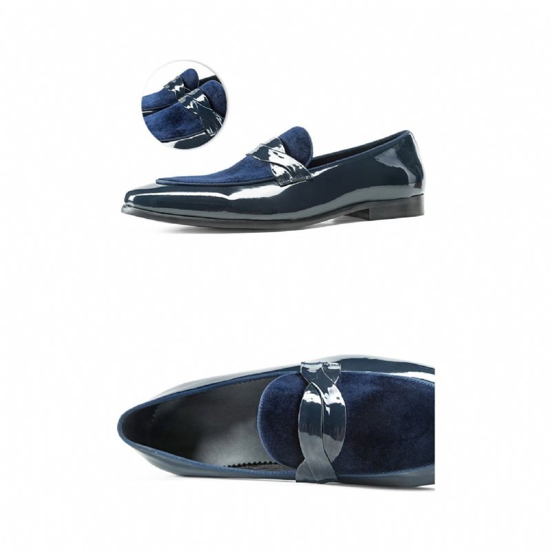 Loafers Heren Exotische Met Veters - Zwart