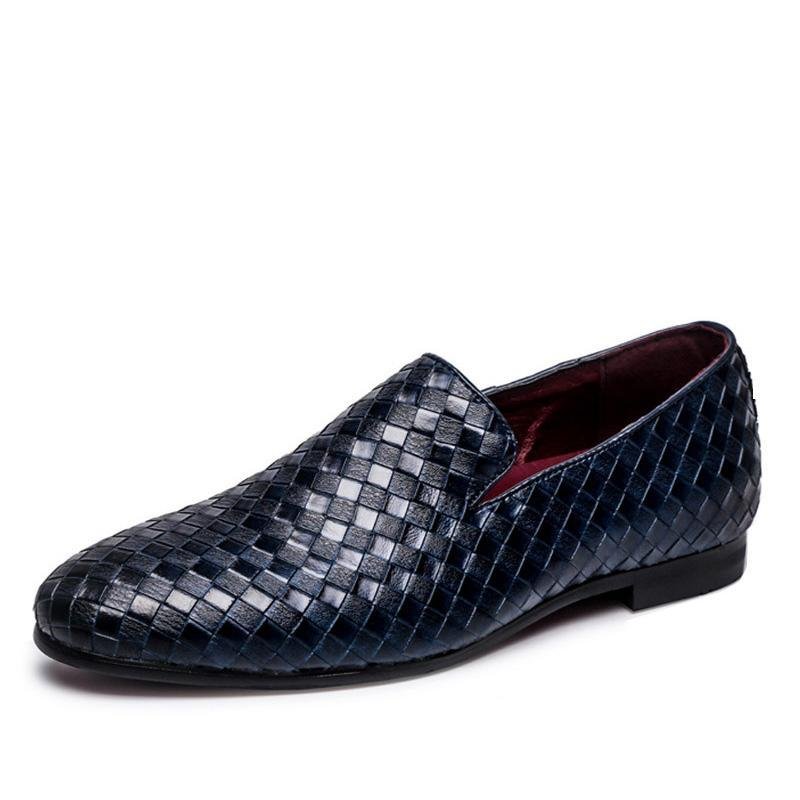 Loafers Heren Extravagante Luxe Glanzende Lakleren - Blauw