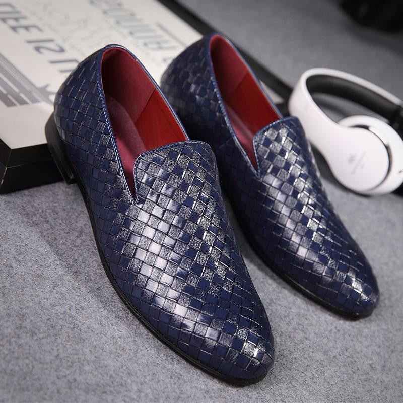 Loafers Heren Extravagante Luxe Glanzende Lakleren - Blauw