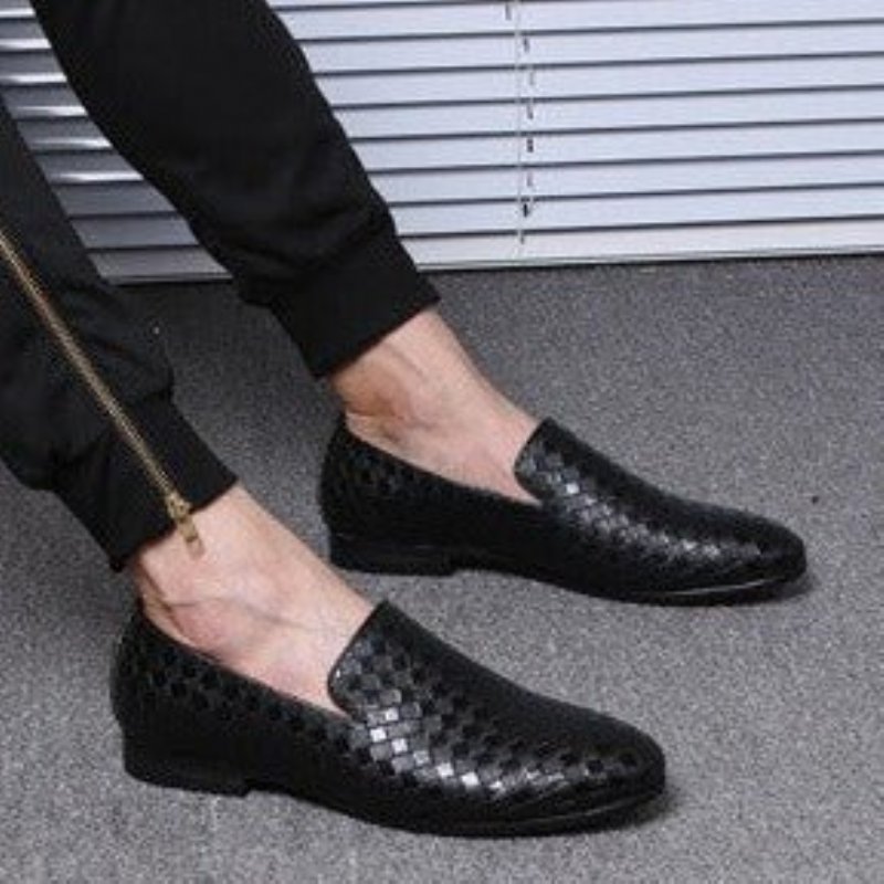 Loafers Heren Extravagante Luxe Glanzende Lakleren - Zwart