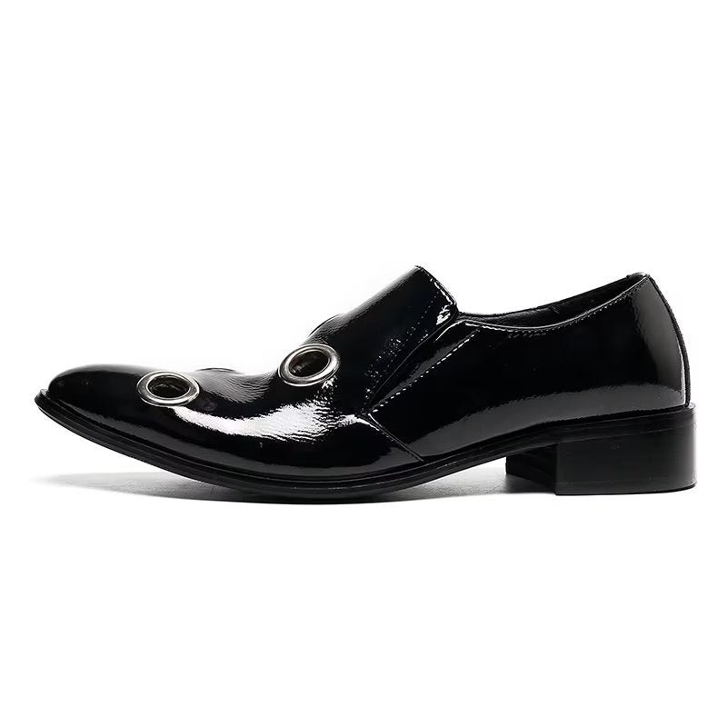 Loafers Heren Flitsende Instaploafers Met Patroon - Zwart